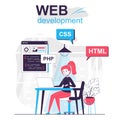 Web development isolated cartoon concept.