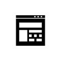 Web development, layout icon