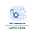 Web development light blue concept icon