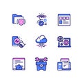 Web development - line design style icons set