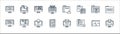 Web development line icons. linear set. quality vector line set such as user, testing, web, html, de, front end, alert, map