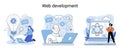 Web development, coding and programming. Creation digital Software mobile, desktop platforms Royalty Free Stock Photo