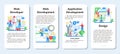 Web development mobile application banner set. Website optimization Royalty Free Stock Photo