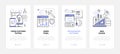 Web development - modern line design style web banners Royalty Free Stock Photo