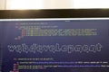 Web development phrase ASCII art inside real HTML code Royalty Free Stock Photo