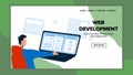 Web Development Programmer Man Occupation Vector Illustration Royalty Free Stock Photo