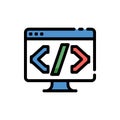 Web Development and Programming Code Icon Royalty Free Stock Photo