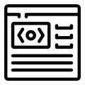 Web development programming code website design software icon Royalty Free Stock Photo