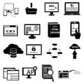 Web development and programming icons set