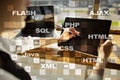 Web development. Programming. Internet and technology concept.