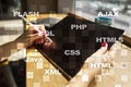 Web development. Programming. Internet and technology concept.