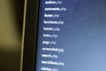 Web development project file system. PHP scripts dashboard.