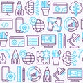 Web development seamless pattern Royalty Free Stock Photo