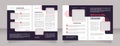 Web development services blank brochure design