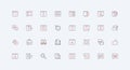 Web development, software coding, algorithms, browser windows with signs line icon set. Royalty Free Stock Photo