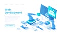 Web Development. Software Engineering and Coding Website Application. Full stack web development. Royalty Free Stock Photo