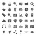 Web Development Solid Icons Royalty Free Stock Photo
