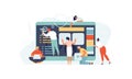 Web development team agency vector