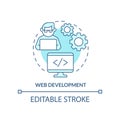 Web development turquoise concept icon Royalty Free Stock Photo