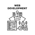 Web Development Vector Concept Black Illustration Royalty Free Stock Photo