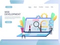 Web development vector website landing page design template Royalty Free Stock Photo