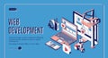 Web development, website construction landing page