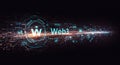 Web3 Digital Network with Blockchain Technology and Futuristic Design Royalty Free Stock Photo
