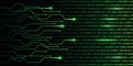 Web digital technology green binary code communication