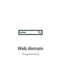 Web domain vector icon on white background. Flat vector web domain icon symbol sign from modern programming collection for mobile