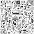 Web doodles set Royalty Free Stock Photo