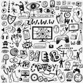 Web doodles set Royalty Free Stock Photo