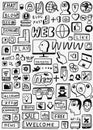 Web doodles set Royalty Free Stock Photo