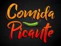 Comida Picante, Spicy Food Vector design.