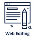 Web editing Isolated Vector icon that can easily modified or edit. Royalty Free Stock Photo