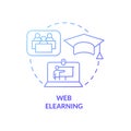 Web elearning blue gradient concept icon Royalty Free Stock Photo