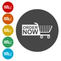 Web elements for ecommerce, Shopping cart icon Royalty Free Stock Photo