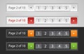 Web elements for pagination bar