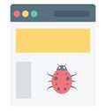 Web Error Color Isolated Vector Icon that easily can be modified and edit. Royalty Free Stock Photo