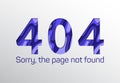 Web 404 Error page not found with papercut numbers Royalty Free Stock Photo