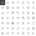 Web essentials outline icons set