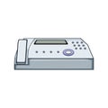 web fax machine cartoon vector illustration Royalty Free Stock Photo