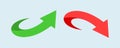 Financial arrows up and down. Green and red arrow. Increase and decrease. Royalty Free Stock Photo