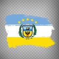 Flag of Colon Province brush strokes. Flag Colon Province of Panama on transparent background