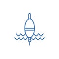 Float fishing line icon concept. Float fishing flat  vector symbol, sign, outline illustration. Royalty Free Stock Photo