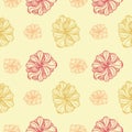 Floral seamless pattern in soft pink tones Royalty Free Stock Photo