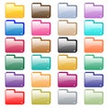 Web folder icons assorted colors