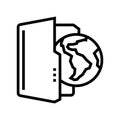 web folder line icon vector illustration Royalty Free Stock Photo
