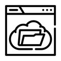 web folder line icon vector illustration Royalty Free Stock Photo