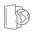 web folder line icon vector illustration Royalty Free Stock Photo