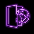 web folder neon glow icon illustration Royalty Free Stock Photo